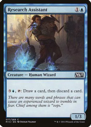 Wizard character in dark, mystical setting on a Magic: The Gathering card.
