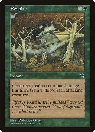 Green card art depicts bare trees and figures in a dark, wintry landscape.