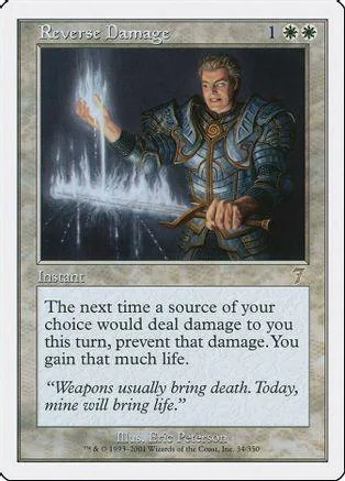 Card art: armored man with glowing energy shield. Blue and silver tones.
