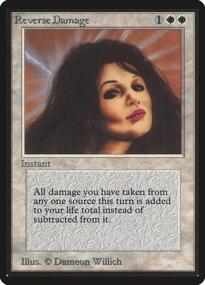 Card art featuring a woman with dark hair against a warm, glowing background.
