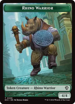 Rhino Warrior // Elemental [Double-Sided Token] #6