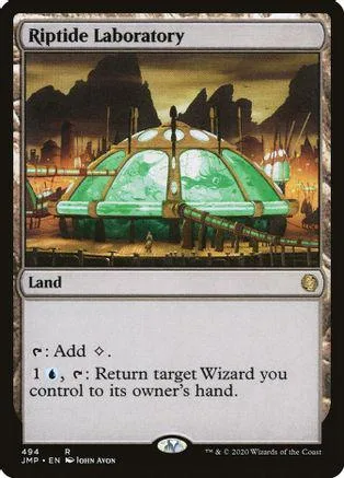 Green dome structure in a mountainous landscape on a Magic: The Gathering card.