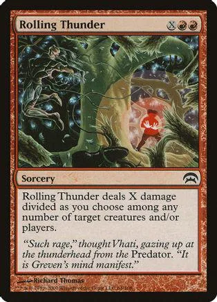 Dark forest scene with glowing elements on a rectangular trading card.