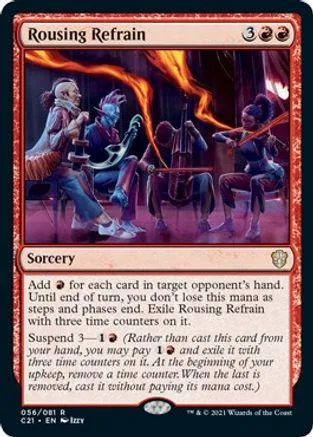 Sorcery card art showing musicians playing instruments under dramatic lighting.