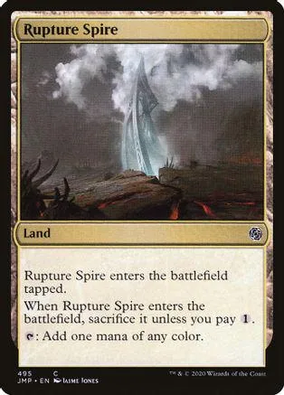 Card art depicts a tall, misty spire in a dark, rocky landscape.