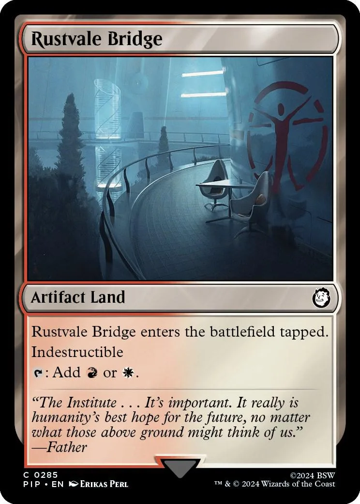 Card art shows a bridge structure in a modern, somewhat industrial setting.