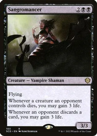 Card art shows a figure with wild hair, dark clothing, and a pipe.