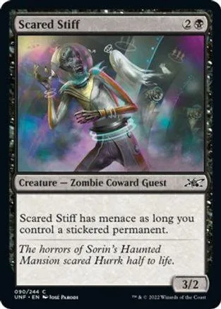 Zombie creature card art featuring a decaying figure in dark tones.