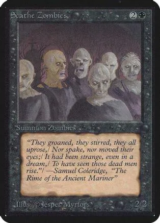 Group of pale, undead figures in dark, moody card art.