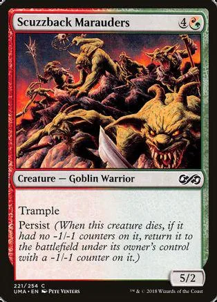 Goblin warrior card art showing monstrous figures in dark, fiery scene.