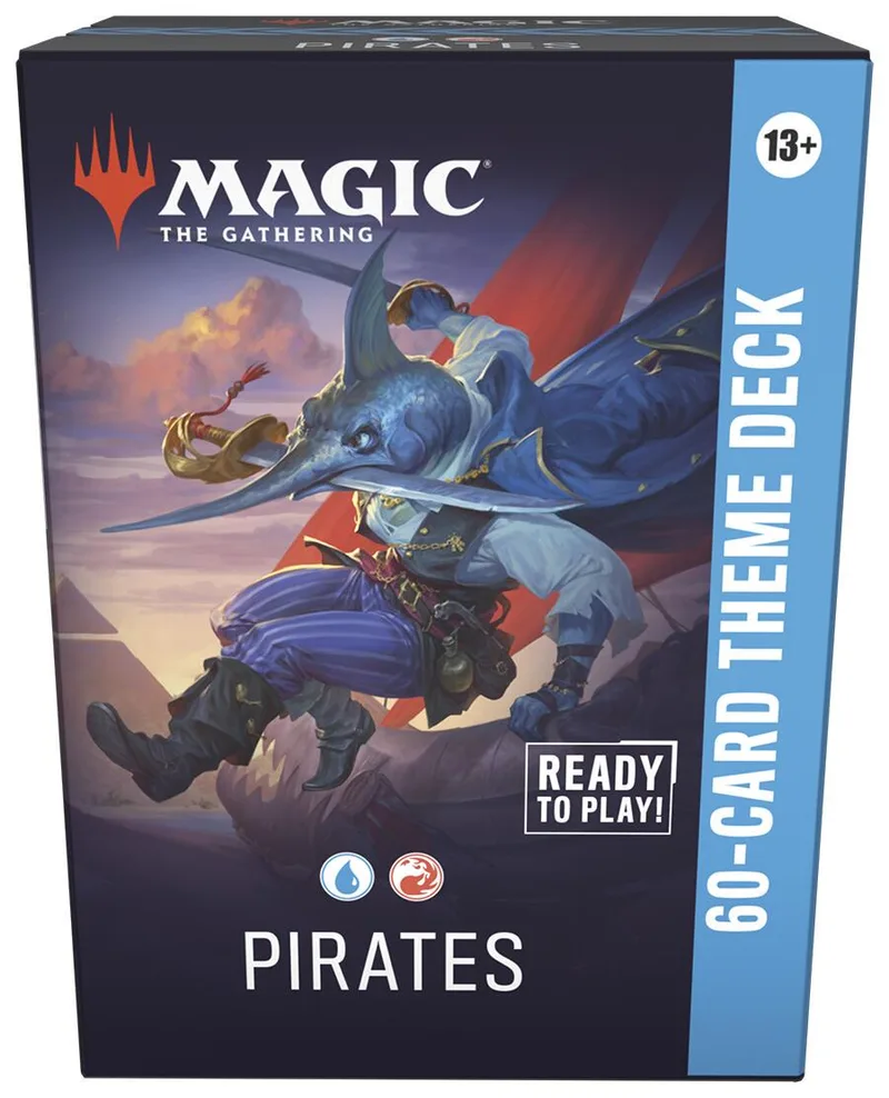 Box art featuring a blue pirate creature on a dark background. Magic: The Gathering deck.