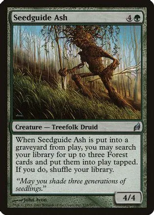 Treefolk Druid card art: large brown tree creature in a grassy forest.