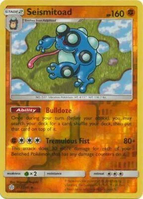 Blue, blob-like Pokémon card, Stage 2, with attack and ability text.