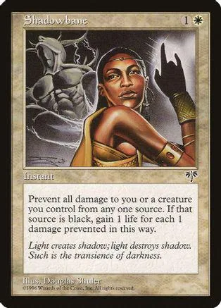 Card art featuring a woman with dark hair and a powerful, shadowy figure behind her.