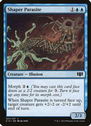 Dark, tentacled creature on a Magic: The Gathering card. Creature type Illusion.