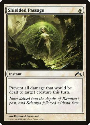 Green glowing sphere with figure inside on a Magic: The Gathering card.