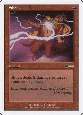 Card art depicts a figure surrounded by white lightning against a dark background.