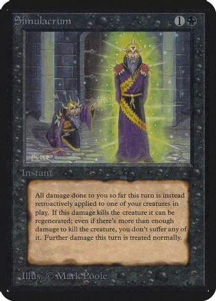 Wizard in purple robes stands in glowing stone archway on Magic card.
