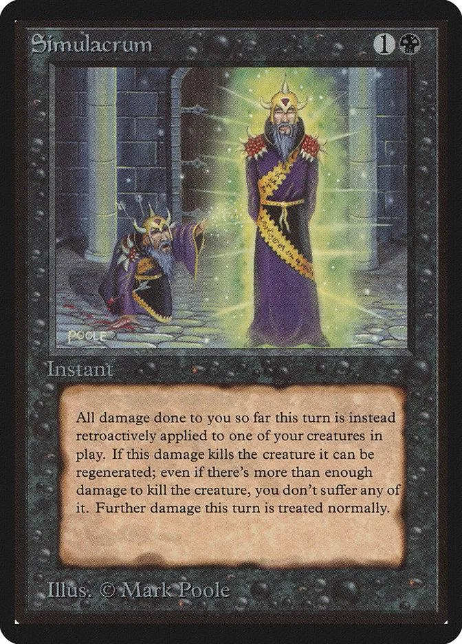 Purple and gold wizard on a dark, starry battlefield on a Magic card.