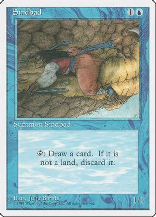 Card art depicts a figure in red and white amidst brown, earthy tones.