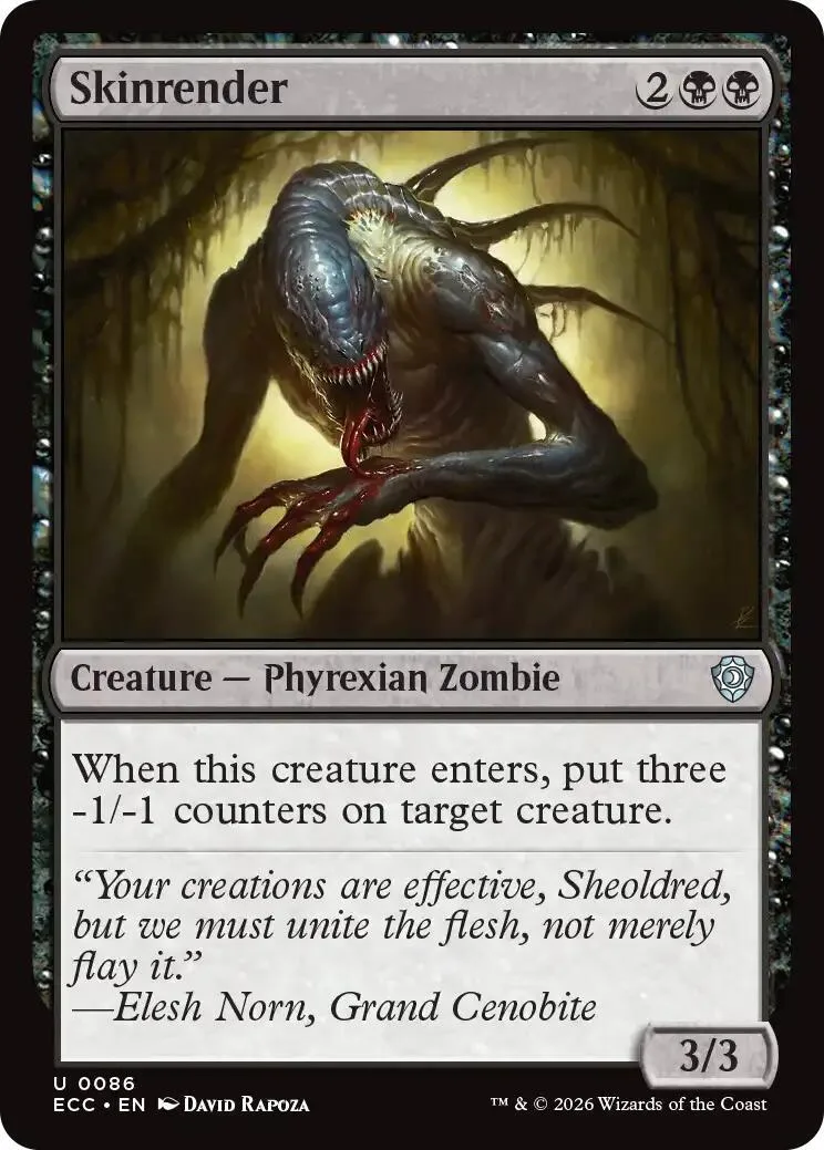 Dark, monstrous creature on a Magic: The Gathering card, Skinrender.