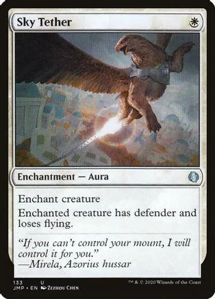 Brown winged creature flying with a glowing trail on a Magic: The Gathering card.