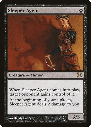 Card art depicts a woman in armor against a dark, fiery background.