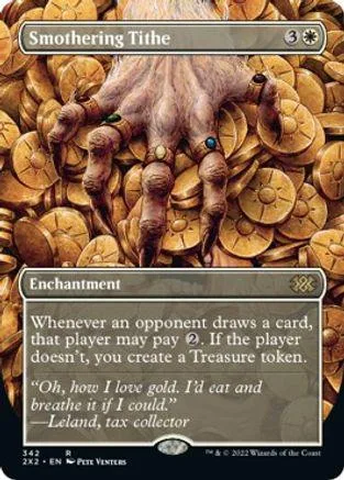 Card art: large, hairy hand reaching into a pile of gold coins.