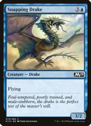 Dragon creature art on a Magic: The Gathering card, blue and green tones.