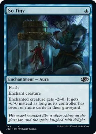 Small sprite in jar, dark fantasy art on Magic: The Gathering card.
