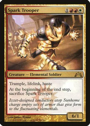 Elemental soldier with glowing armor, depicted in a dynamic, fiery scene.
