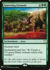 Green landscape with large brown beast. Magic: The Gathering card.