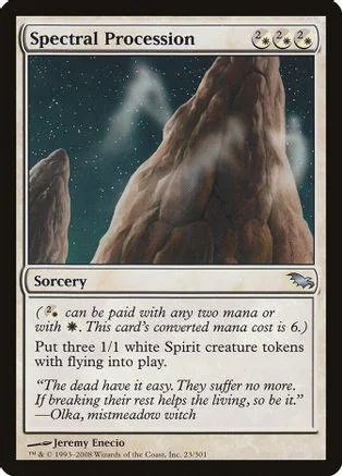 Card art depicts a large, rocky mountain under a starry, misty sky.