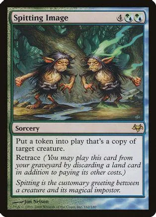 Two hairy creatures in a dark forest scene on a Magic: The Gathering card.