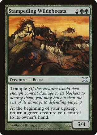 Card art depicts wild beasts in a fiery, orange-toned landscape.