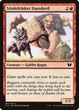 Goblin Rogue card art featuring a monstrous creature and a snarling figure.