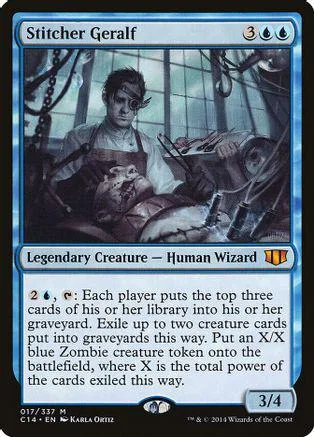 Wizard character in dark, moody setting on a Magic: The Gathering card.