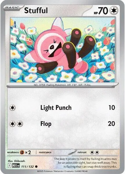 Pink, spotted creature on a floral background, Pokémon trading card.