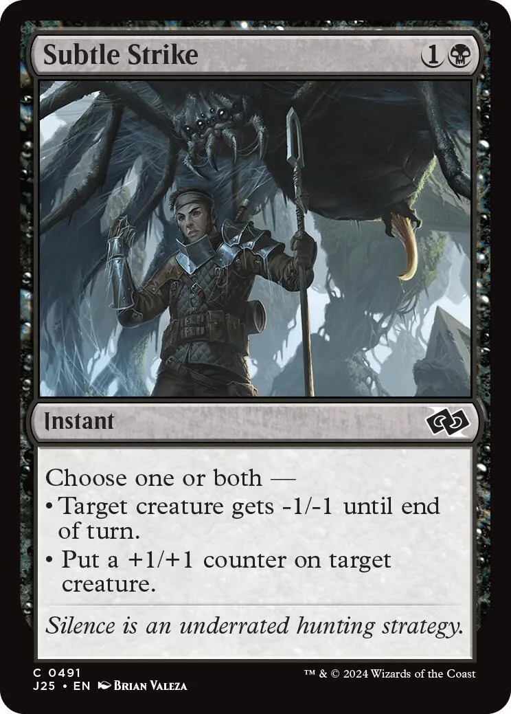 Dark fantasy art card featuring a warrior under a large black bird.