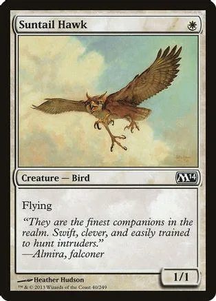 Brown owl creature flying against a light blue and white sky.