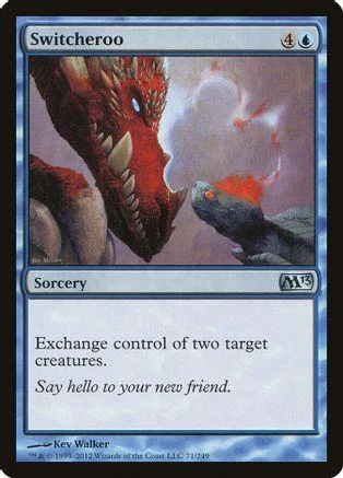 Red dragon creature art on a Magic: The Gathering card.