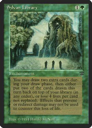 Green card art depicts a mossy, dark creature in a forest setting.
