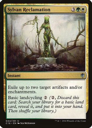 Green, mossy tree creature in a dark, wooded landscape on a Magic card.