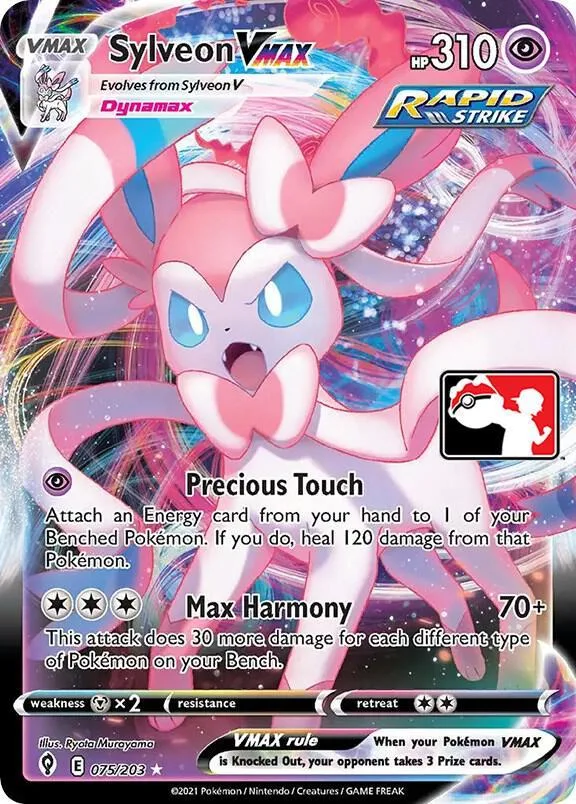Pink, winged Pokémon card with "Precious Touch" attack text.