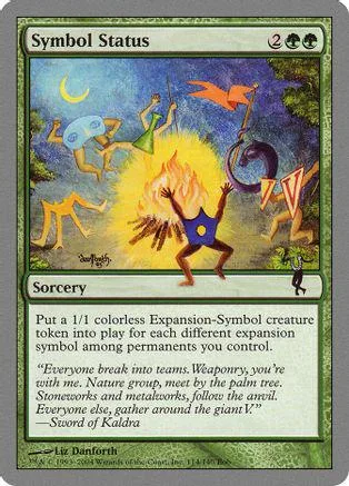 Blue and green magic card art featuring a campfire and figures in a forest scene.