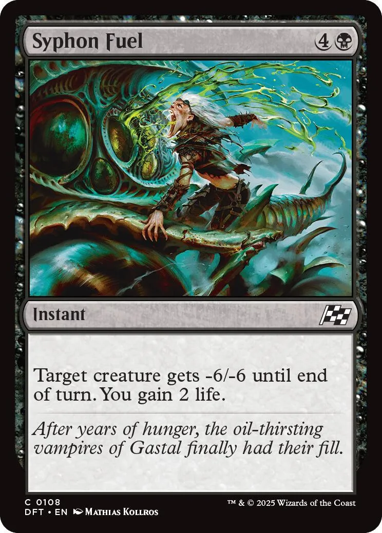 Card art shows a figure amidst green, organic, monstrous shapes.