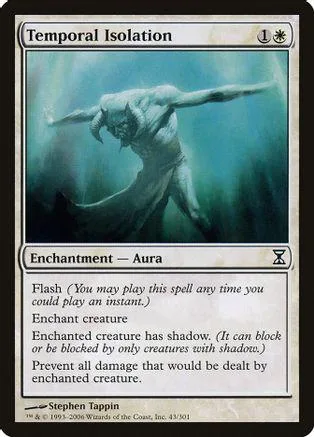 White spectral figure in blue, on a Magic: The Gathering card.