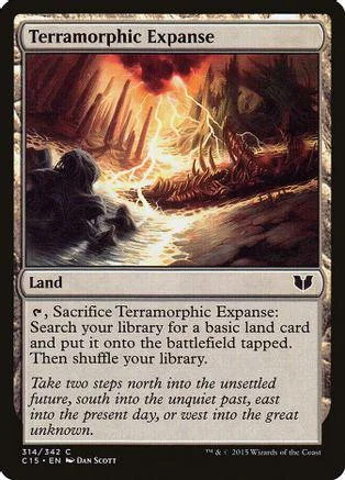 Dark fantasy landscape with lightning striking through a fiery, desolate terrain.