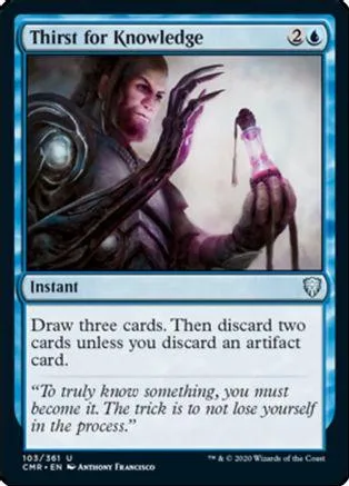 Card art depicts a robed figure holding a vial against a dark background.