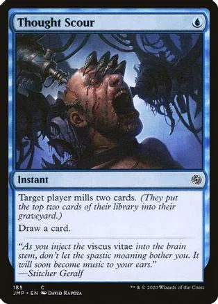 Dark fantasy art of screaming man on Magic: The Gathering card.
